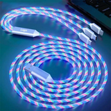 NNBILI Glowing LED Light USB 3 IN 1 cable