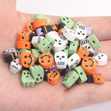 Halloween Craft Beads - 20/50Pcs Mixed Styles, 8-12Mm Polymer Clay Charms For Diy Jewelry Making, Necklaces, Bracelets, Earrings & Keychains