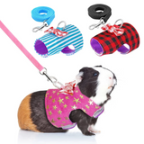 1009GP Hamster Rabbit Harness Leash Set for Ferret Guinea Pig Bunny Hamster Puppy Bowknot Chest Strap Harness Vest Small Pet Supplies