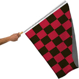 High-Quality Red & Black Checkered Racing Flags