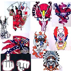 Wholesale 144-Piece Bulk Lot Assorted 6" Biker Decal Stickers - Assorted Designs, Individual Carded Packages