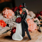 0709BA Halloween Table Decorations Resin Skeleton Wedding Couples Statue Desk Centerpieces for Home Indoor Outdoor Party Decor