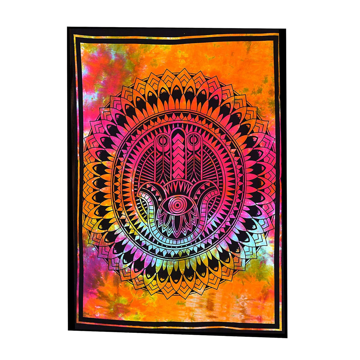 Printed Hand Multicolor Cotton Mandala Wall Décor Wall Hanging Décor