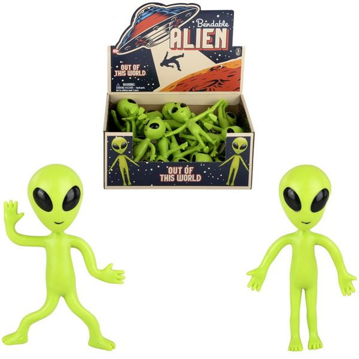 Alien Bendable Rubber Kids Toys In Bulk