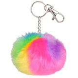 Wholesale Rainbow Pom Pom Keychain