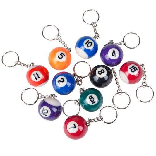 Pool Ball Model Keychain In Bulk- Assorted