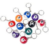 Pool Ball Model Keychain In Bulk- Assorted