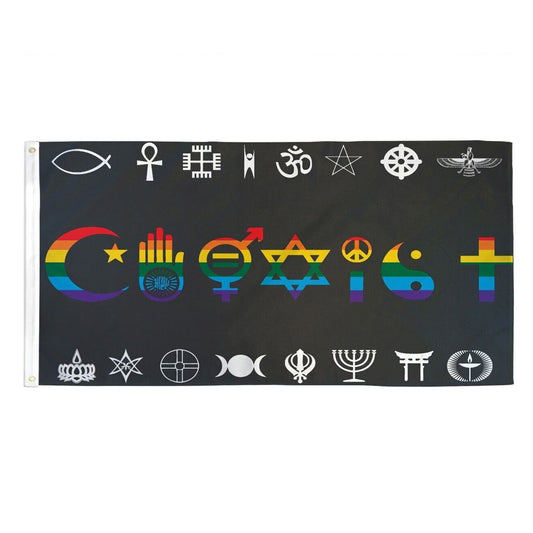 RAINBOW COEXIST 3 X 5 FLAG - Set of 6(High-Quality)