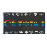 RAINBOW COEXIST 3 X 5 FLAG - Set of 6(High-Quality)