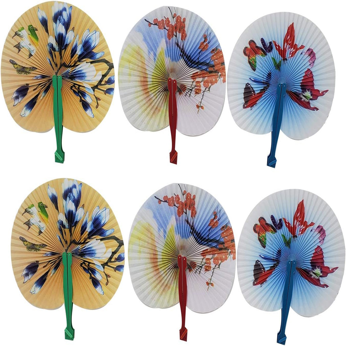 Plastic Handle Folding Fan kids Toys In Bulk- Assorted