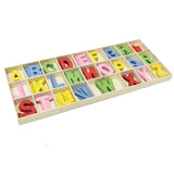 Multicolor Wooden Alphabets Letter Learning Educational Toy For Kids