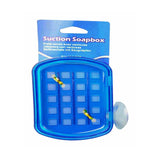 Blue Color Soapdish Holder With Suction Cups For Soap- MOQ- 24 Pack