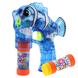 Wholesale LED Bubble Gun for Kids, Boys and Girls See Through Clown Fish Gun With Sound MOQ 1