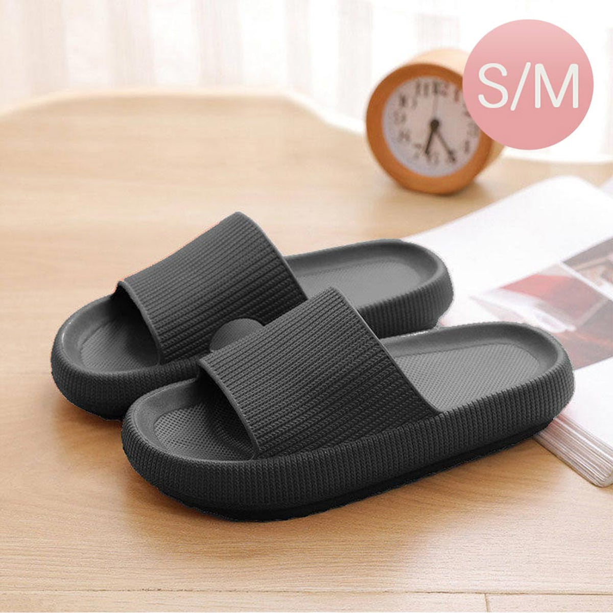 Solid Soft Sole Slippers - S/M Size (1 Dozen=$149.99)