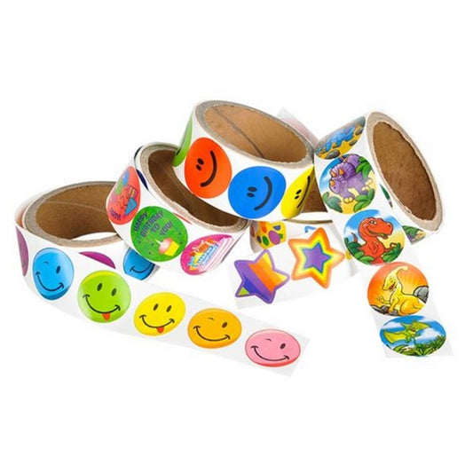 Sticker Roll Assortment In Bulk (1 unit=10 roll=100stickers)