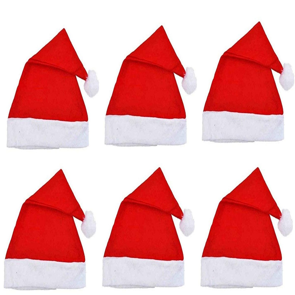 Christmas Xmas Caps Hat With Pom Pom For Kids & Adults Free Size-MOQ 24 Packs