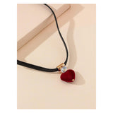 Wholesale Single Glitter Heart Rhodium-Plate Enamel Love Heart Charm Pendant