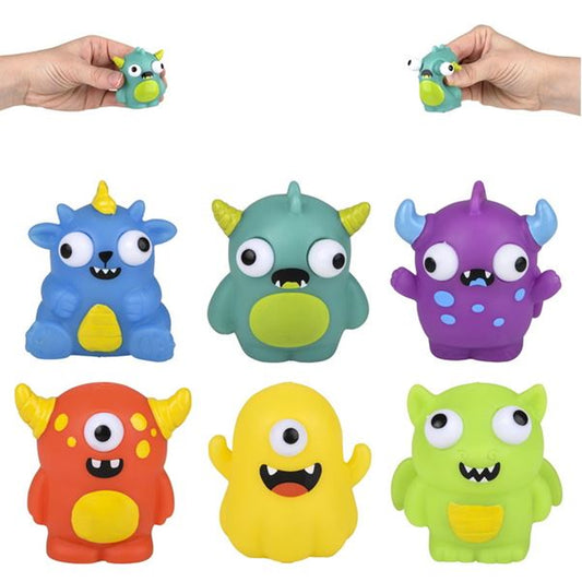 Monster Pop out Eyes Squishy kids Toys In Bulk- Assorted