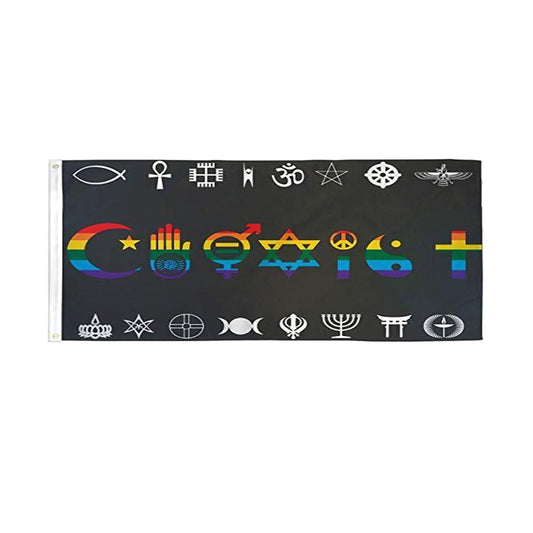 RAINBOW COEXIST 3 X 5 FLAG - Set of 6(High-Quality)