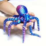 2808BA Hot 19CM 3D Printed Octopus Figurine with Flexible Joints For Home Office Desk Decor Ocean Animal Table Ornament Ideal Gift Toy