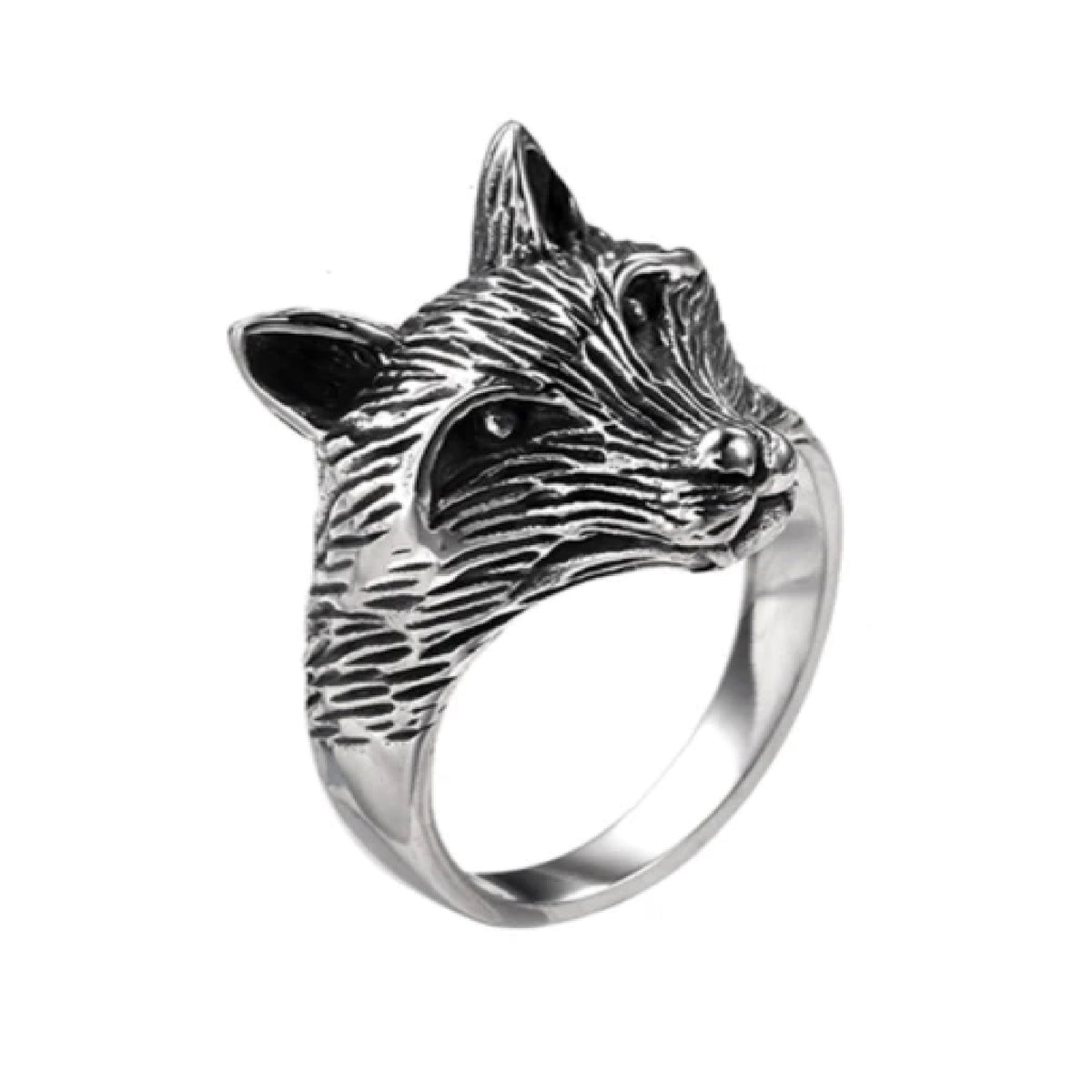 Wholesale Fox Head Designs Silver Ring - Assorted Sizes