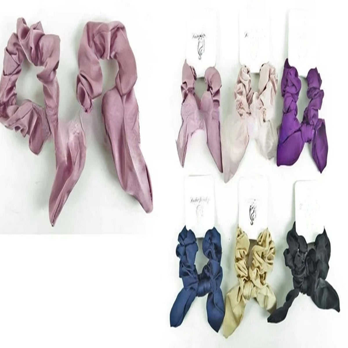 2PC Pack Hair Scrunchies In Bulk- Assorted