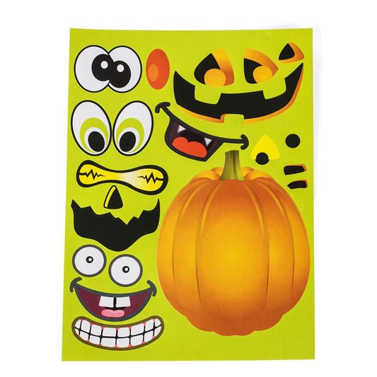 Make Jack-O-Lantern Sticker Face In Bulk