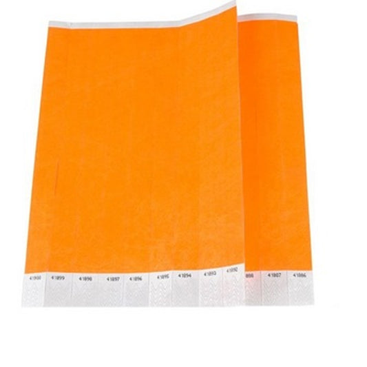 Orange Wrist Bands In Bulk (1 unit=100 pieces)