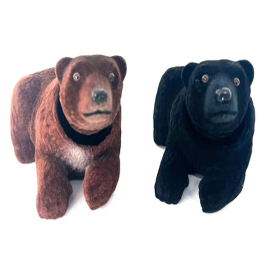 Wholesale New Set of 1 Black & 1 Dark Brown Bobbing Head Bears (Sold By The Set)