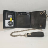 Wholesale Large Skull Genuine Leather Wallet with Chain | Stylish and Functional Wallet (Sold by the piece)