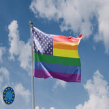 USA Rainbow 3' x 5' Flag - Show Your Pride and Support with High-Quality Decor