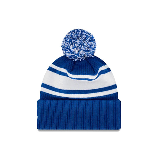 Two-Tone Knit Pom Beanie with Cuff In Bulk- Assorted