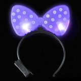 Light Up Dot Bow Headband In Bulk- Assorted