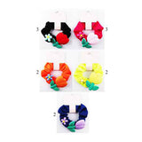 Tulip Flower Accented Scrunchies Hair Bands (Sold by DZ=$29.88)