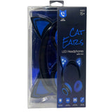 Stand Out with Hype Cat Ear LED Headphones in Blue Built-in Mic Included MOQ -4 pcs