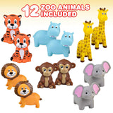 2" VINYL ZOO ANIMALS (Dozen = $10.99)