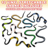 8" Stretch Snakes | Assorted | (Dozen = $8.99)