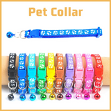 2307GP 1pc Cute Bell Collar For Cats Dog Collar Teddy Bomei Dog Cartoon Funny Footprint Collars Pet Bell Collar Home Pet Supplies