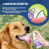 Tooth cleaning spray for dogs and cats.