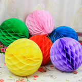 2808BA 6 Inch (15cm) Chinese Round Hanging Paper Honeycomb Flowers Balls Crafts Party Wedding Home DIY Decoration Paper Lantern Pompom