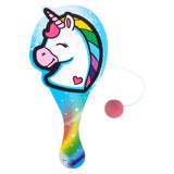 Plastic Unicorn Pattern Assorted Paddle Balls Kids Toys In Bulk