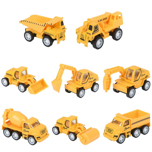 Mini Die-Cast Pull Back Construction Vehicles Kids Toy In Bulk - Assorted