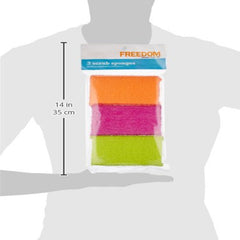 Freedom Jumbo Multi- Purpose Colorful Scrub Sponges 3Pcs/ Pack- MOQ- 8 Pack