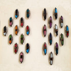 Wholesale Tri-Color Handcrafted Adjustable Rings - Assorted Shapes | Artisan Jewelry Collection