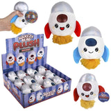 3" Space Rocket Squeezy Bead plush | Assorted (Dozen = $37.99)