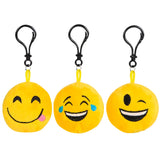 Plush Emoticon Backpack Clip For Kids In Bulk - Assorted