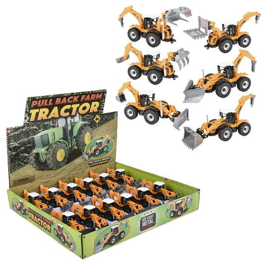 Die Cast Pull Back Farm Tractor For Kids In Bulk