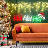 HOHO Neon Sign - USB Powered LED Wall Decor for Living Room, Bedroom, Cafes, Bars & Christmas Parties - Perfect Gift for Family and Friends