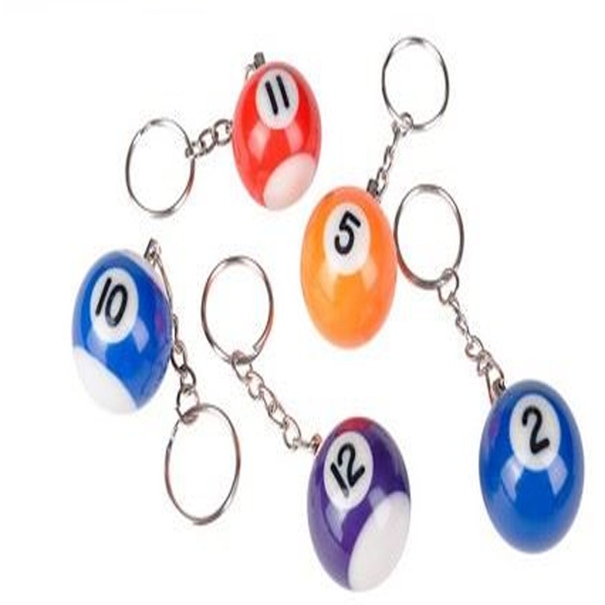 Pool Ball Model Keychain In Bulk- Assorted