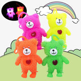 Teddy Bear Shape Light Up Flashing Puffer Ball Toy For Kids